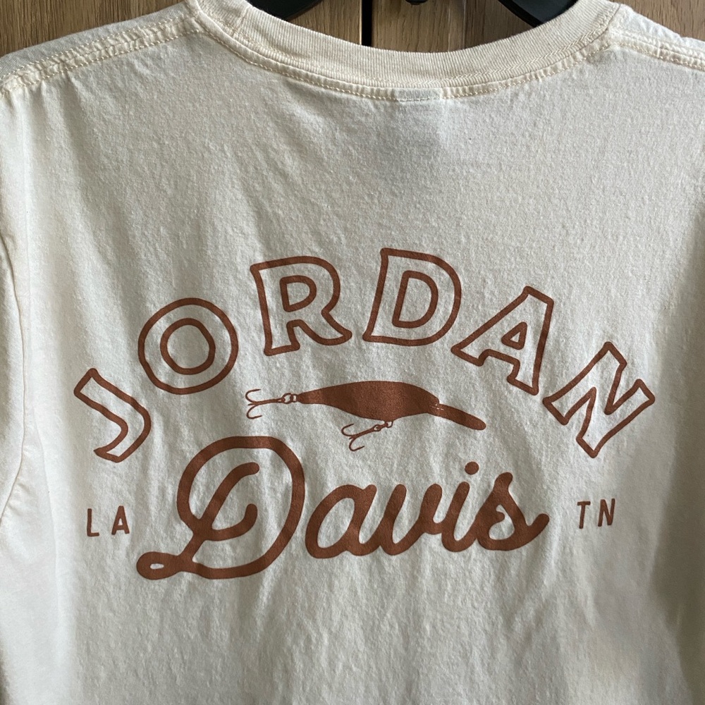 Jordan Davis concert T-shirt - cream, size medium